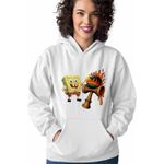 Fashion, accesorii si bijuterii - Femei - Imbracaminte femei - Hanorace femei - Hanorac Femei Kendama Spongebob Flacari Plankton Squarepants Pantaloni Patrati, alb, marime 2XL - Infinity.ro