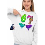 Fashion, accesorii si bijuterii - Femei - Imbracaminte femei - Hanorace femei - Hanorac Femei Kendama Six Seven Topit Sase Sapte, alb, marime 2XL - Infinity.ro