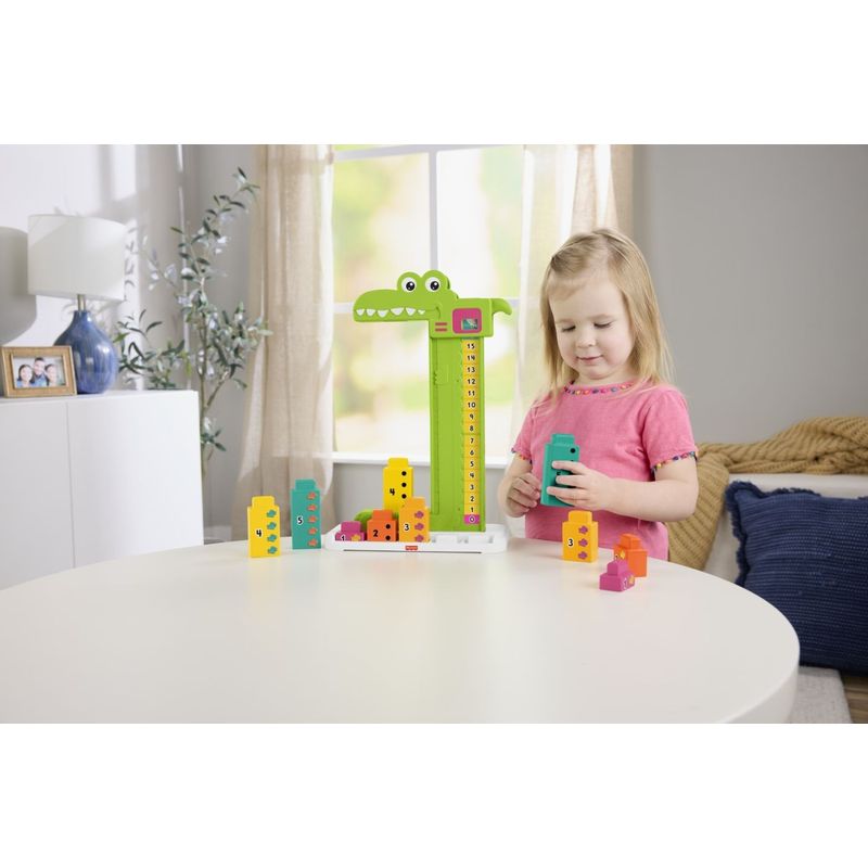 Jucarii, Copii si Bebe - Jucarii si jocuri - Jucarii bebelusi - Jucarii interactive bebelusi - Fisher Price Jucarie Educativa Aligator Stivuibila - Infinity.ro