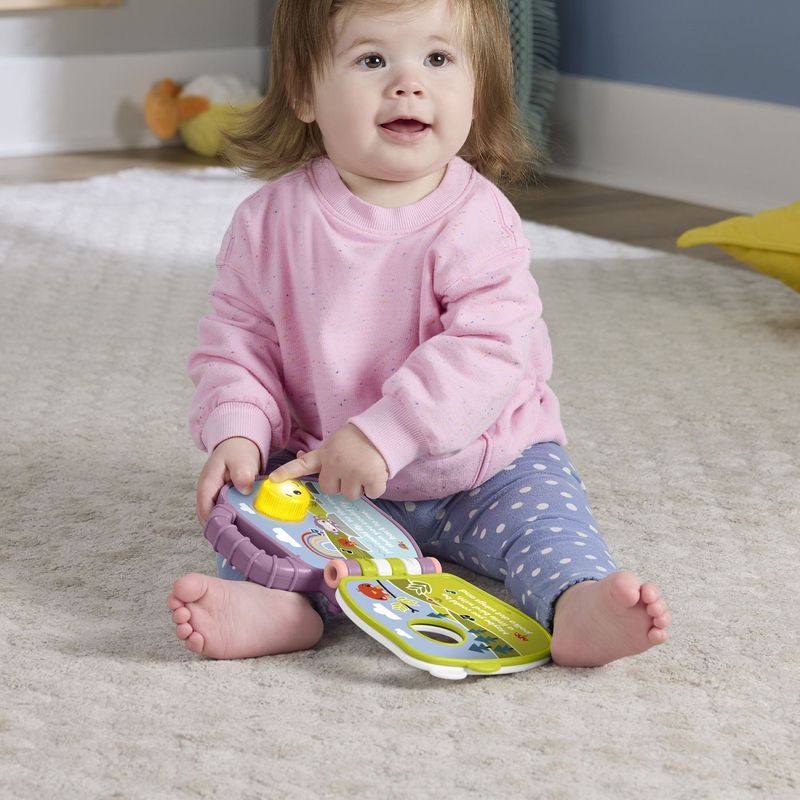 Jucarii, Copii si Bebe - Jucarii si jocuri - Jucarii bebelusi - Jucarii interactive bebelusi - Fisher Price Carte Muzicala Maimutica Mov - Infinity.ro
