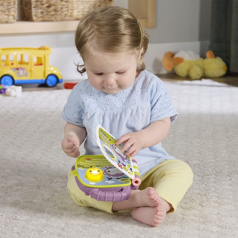 Jucarii, Copii si Bebe - Jucarii si jocuri - Jucarii bebelusi - Jucarii interactive bebelusi - Fisher Price Carte Muzicala Maimutica Mov - Infinity.ro