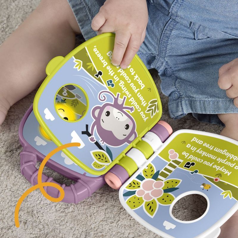 Jucarii, Copii si Bebe - Jucarii si jocuri - Jucarii bebelusi - Jucarii interactive bebelusi - Fisher Price Carte Muzicala Maimutica Mov - Infinity.ro