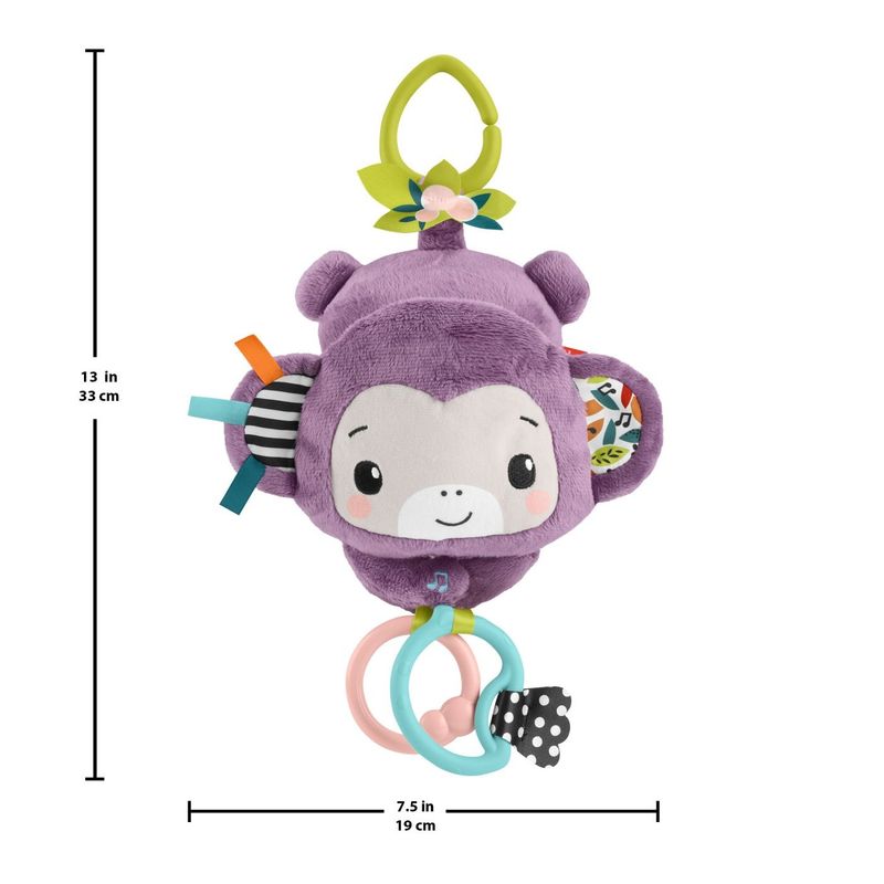 Jucarii, Copii si Bebe - Jucarii si jocuri - Jucarii bebelusi - Jucarii pentru carucioare si patut - Fisher Price Jucarie de Agatat Maimutica Mov Muzicala - Infinity.ro
