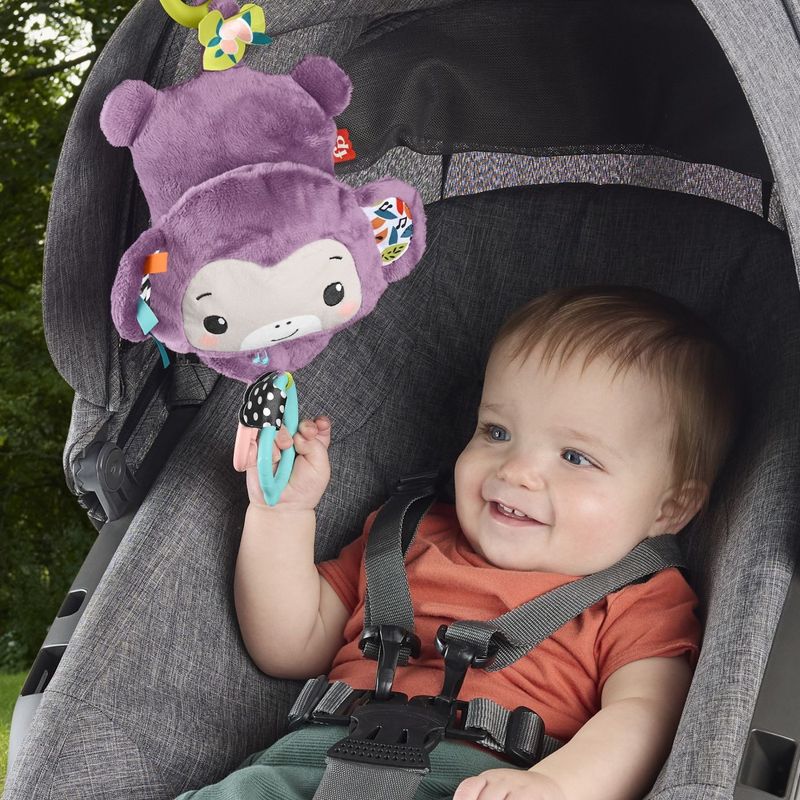 Jucarii, Copii si Bebe - Jucarii si jocuri - Jucarii bebelusi - Jucarii pentru carucioare si patut - Fisher Price Jucarie de Agatat Maimutica Mov Muzicala - Infinity.ro