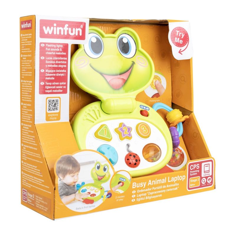 Jucarii, Copii si Bebe - Jucarii si jocuri - Jucarii & jocuri educative - Jucarii interactive - Winfun Laptop Interactiv Broscuta - Infinity.ro
