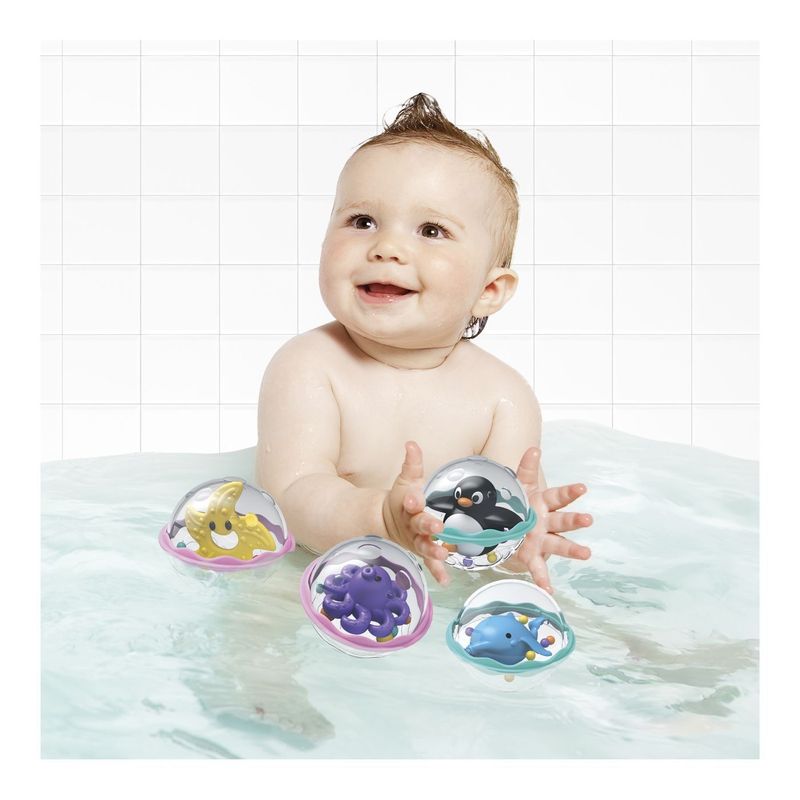 Jucarii, Copii si Bebe - Jucarii si jocuri - Jucarii bebelusi - Jucarii de baie - Winfun Water Fun Set 4 Bile Senzoriale pentru Baie - Infinity.ro