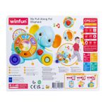 Jucarii, Copii si Bebe - Jucarii si jocuri - Jucarii bebelusi - Jucarii interactive bebelusi - Winfun Jucarie de Tras Elefant cu Sunete si Lumini - Infinity.ro