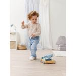 Jucarii, Copii si Bebe - Jucarii si jocuri - Jucarii bebelusi - Jucarii de tras/impins - Eichhorn Jucarie de Tras Remorca de Constructii din Lemn 18 cm - Infinity.ro