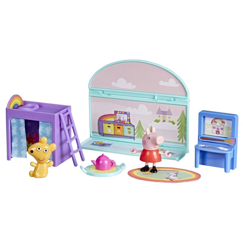 Jucarii, Copii si Bebe - Jucarii si jocuri - Figurine - Peppa Pig Set de Joaca Dormitorul lui Peppa cu Figurine si Accesorii - Infinity.ro