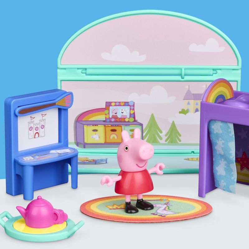 Jucarii, Copii si Bebe - Jucarii si jocuri - Figurine - Peppa Pig Set de Joaca Dormitorul lui Peppa cu Figurine si Accesorii - Infinity.ro