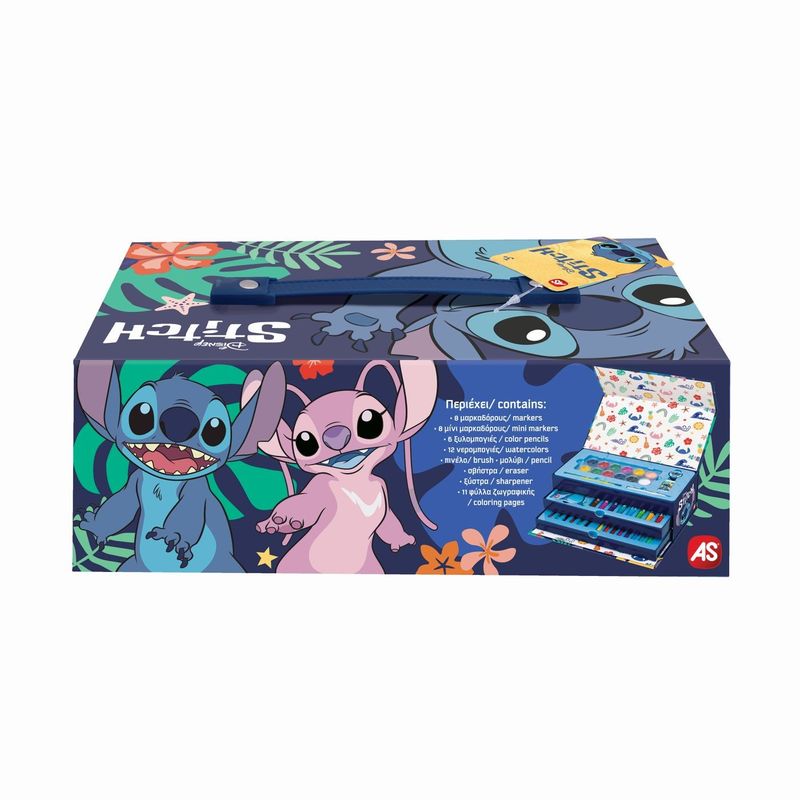 Jucarii, Copii si Bebe - Jucarii si jocuri - Jucarii & jocuri educative - Seturi pictura si desen - Set de Pictura in Valiza de Carton Stitch - Infinity.ro