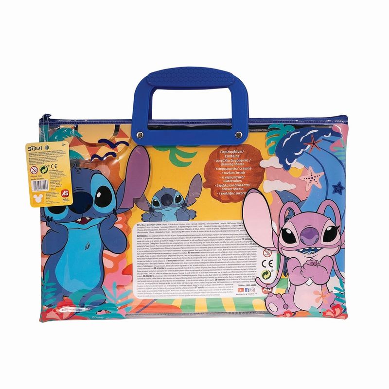 Jucarii, Copii si Bebe - Jucarii si jocuri - Jucarii & jocuri educative - Seturi pictura si desen - Happi Hobbi Set pentru Pictura in Geanta Transparenta Stitch - Infinity.ro