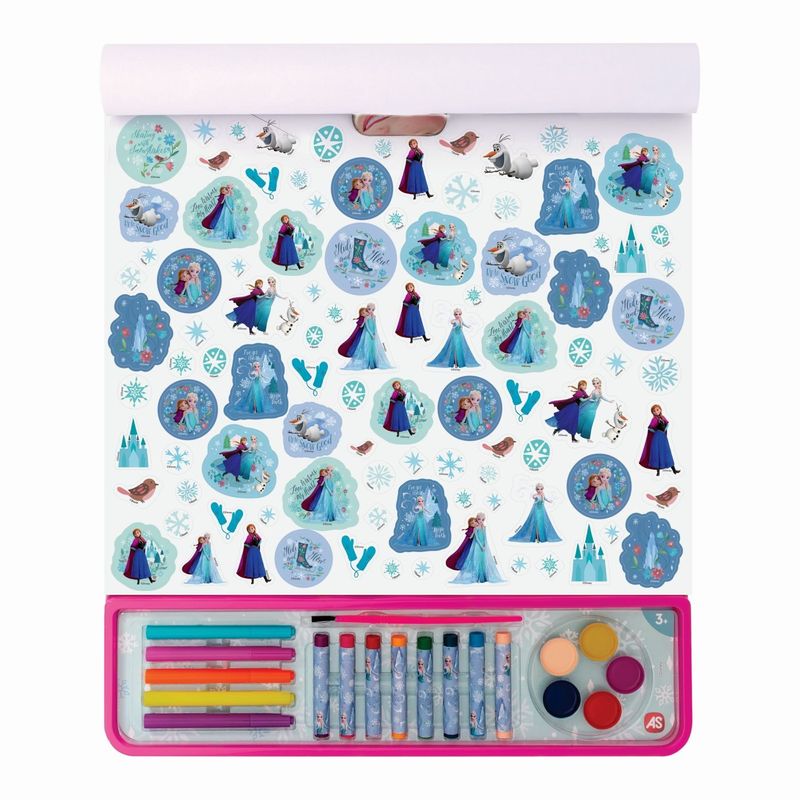Jucarii, Copii si Bebe - Jucarii si jocuri - Jucarii & jocuri educative - Seturi pictura si desen - Happi Hobbi Set pentru Pictura 5IN1 Gigablock Frozen Aventura Inghetata - Infinity.ro