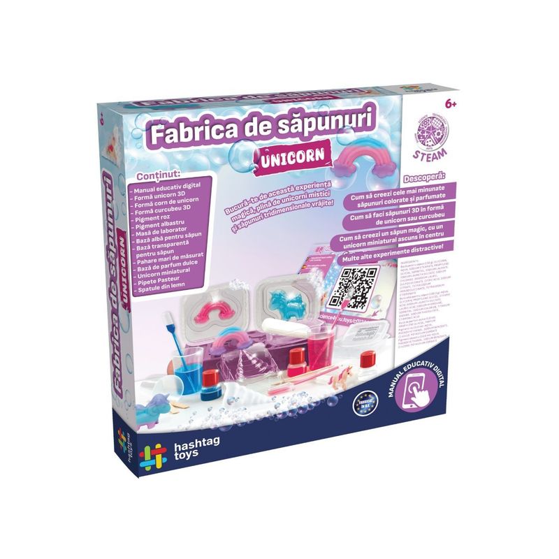 Jucarii, Copii si Bebe - Jucarii si jocuri - Jucarii & jocuri educative - Jocuri si jucarii educative - Set Fabrica de Sapun Unicorn - Infinity.ro