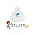 Fashion, accesorii si bijuterii - Femei - Imbracaminte femei - Hanorace femei - Hanorac Femei Kendama Stitch Lilo Desene Animate, alb, marime 2XL - Infinity.ro