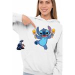 Fashion, accesorii si bijuterii - Femei - Imbracaminte femei - Hanorace femei - Hanorac Femei Kendama Stitch Lilo Desene Animate, alb, marime 2XL - Infinity.ro