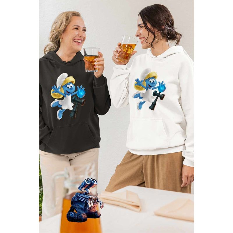 Fashion, accesorii si bijuterii - Femei - Imbracaminte femei - Hanorace femei - Hanorac Femei Kendama Strumfita Strumfii Gargamel, alb, marime 2XL - Infinity.ro