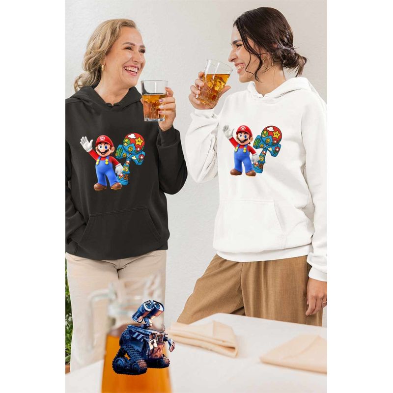 Fashion, accesorii si bijuterii - Femei - Imbracaminte femei - Hanorace femei - Hanorac Femei Kendama Super Mario Bros Galaxy, alb, marime 2XL - Infinity.ro