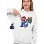 Fashion, accesorii si bijuterii - Femei - Imbracaminte femei - Hanorace femei - Hanorac Femei Kendama Super Mario Bros Galaxy, alb, marime 2XL - Infinity.ro
