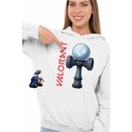 Fashion, accesorii si bijuterii - Femei - Imbracaminte femei - Hanorace femei - Hanorac Femei Kendama Valorant Gamer Rank Agent, alb, marime 2XL - Infinity.ro