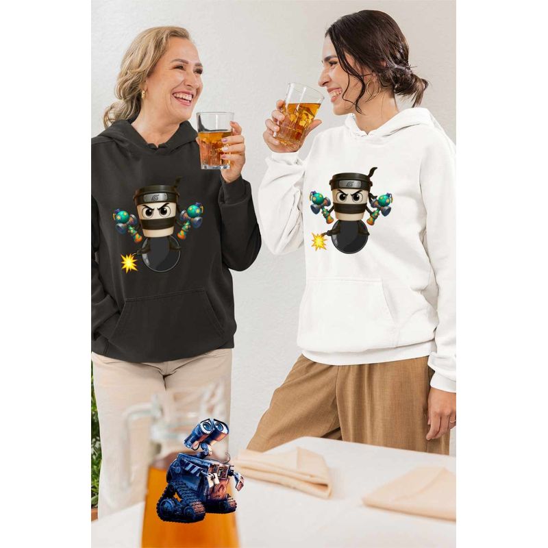 Fashion, accesorii si bijuterii - Femei - Imbracaminte femei - Hanorace femei - Hanorac Femei Kendame Italian Brainrot Capuccino Assasino, alb, marime 2XL - Infinity.ro