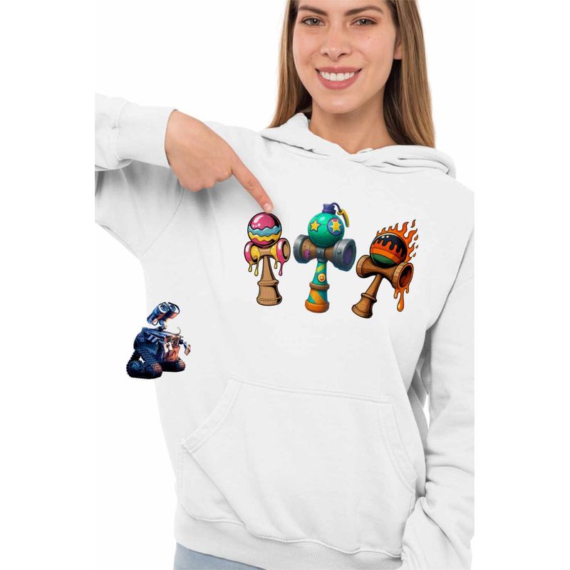 Fashion, accesorii si bijuterii - Femei - Imbracaminte femei - Hanorace femei - Hanorac Femei Kendame Legendare Epic Game, alb, marime 2XL - Infinity.ro