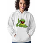 Fashion, accesorii si bijuterii - Femei - Imbracaminte femei - Hanorace femei - Hanorac Femei Kermit the Frog The Muppets, alb, marime 2XL - Infinity.ro