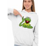 Fashion, accesorii si bijuterii - Femei - Imbracaminte femei - Hanorace femei - Hanorac Femei Kermit the Frog The Muppets, alb, marime 2XL - Infinity.ro