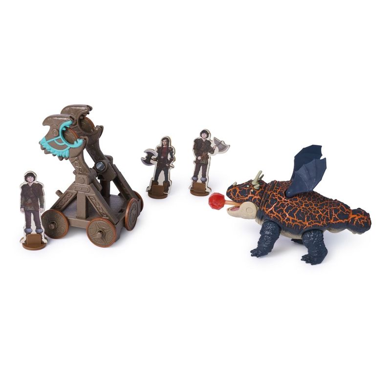 Jucarii, Copii si Bebe - Jucarii si jocuri - Jucarii & jocuri educative - Jucarii interactive - Cum Sa Iti Dresezi Dragonul Incercarea Flacarii Set de Joaca Catapulta Explozie si Dragonul Gronckle - Infinity.ro