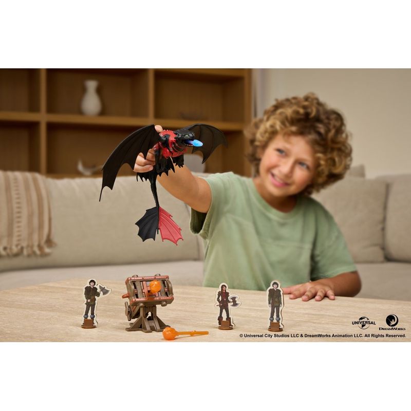 Jucarii, Copii si Bebe - Jucarii si jocuri - Jucarii & jocuri educative - Jucarii interactive - Cum Sa Iti Dresezi Dragonul Incercarea Flacarii Set de Joaca Batalii Arzatoare Tunul Aprins Dragonul Toothless - Infinity.ro
