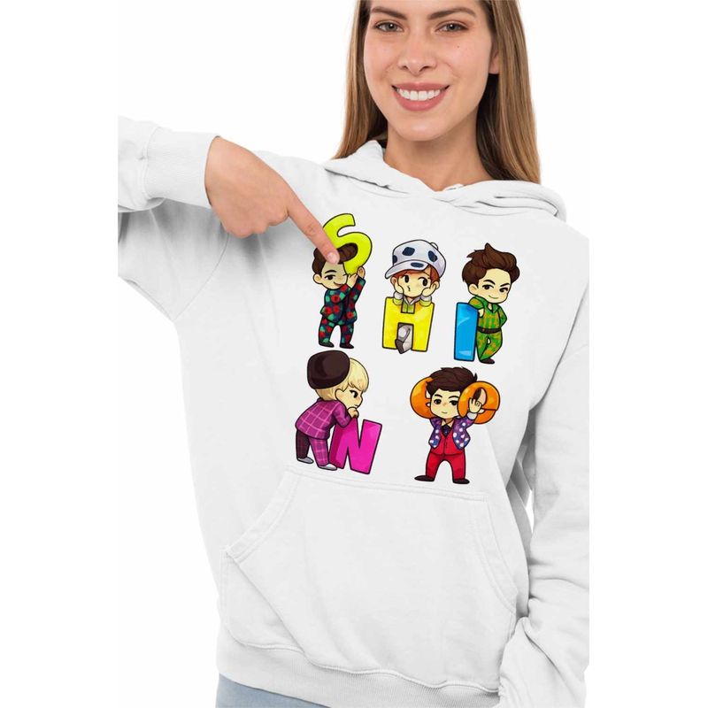 Fashion, accesorii si bijuterii - Femei - Imbracaminte femei - Hanorace femei - Hanorac Femei Kpop Shinee K-Pop Huntrix, alb, marime 2XL - Infinity.ro