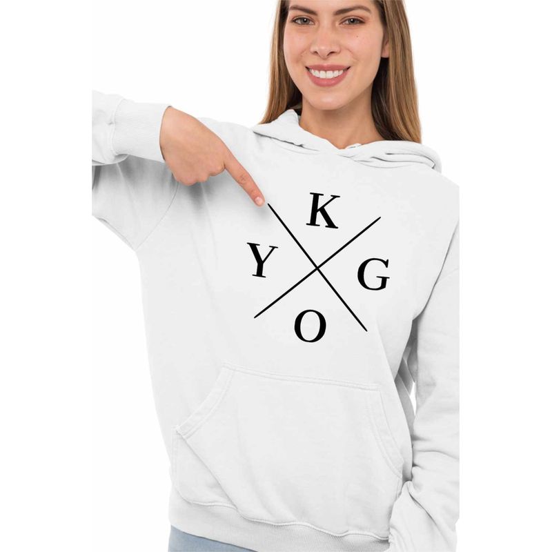 Fashion, accesorii si bijuterii - Femei - Imbracaminte femei - Hanorace femei - Hanorac Femei Kygo, alb, marime 2XL - Infinity.ro
