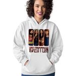 Fashion, accesorii si bijuterii - Femei - Imbracaminte femei - Hanorace femei - Hanorac Femei Led Zeppelin Legend Merch, alb, marime 2XL - Infinity.ro