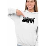 Fashion, accesorii si bijuterii - Femei - Imbracaminte femei - Hanorace femei - Hanorac Femei Lewis Capaldi Survive, alb, marime 2XL - Infinity.ro
