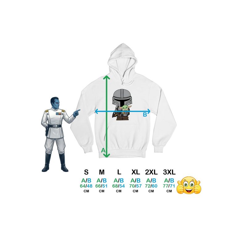 Fashion, accesorii si bijuterii - Femei - Imbracaminte femei - Hanorace femei - Hanorac Femei Mandalorian Grogu Baby Yoda Star Wars, alb, marime 2XL - Infinity.ro