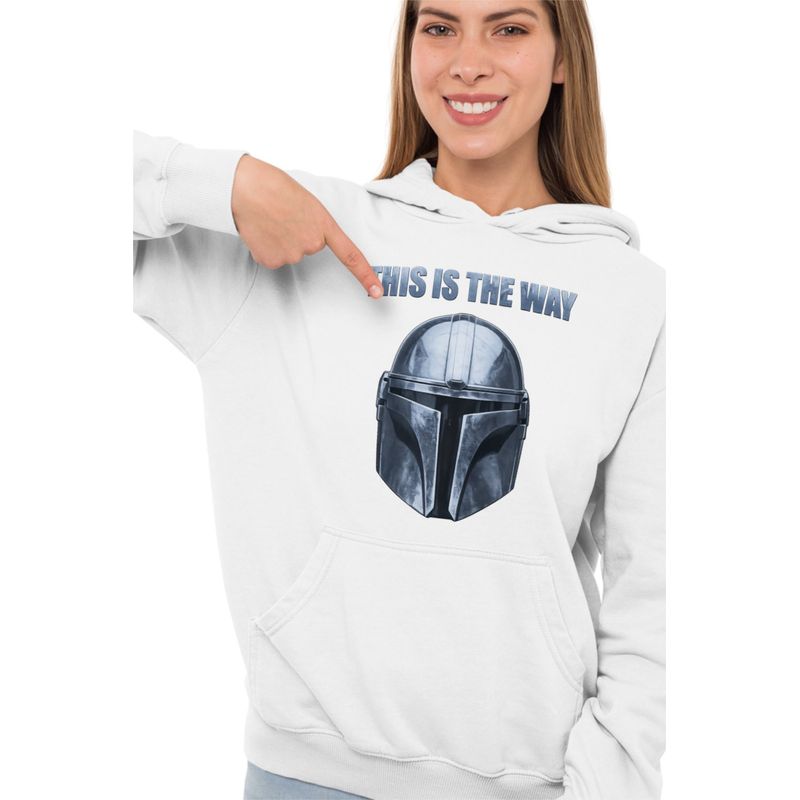 Fashion, accesorii si bijuterii - Femei - Imbracaminte femei - Hanorace femei - Hanorac Femei Mandalorian Star Wars, alb, marime 2XL - Infinity.ro