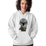 Fashion, accesorii si bijuterii - Femei - Imbracaminte femei - Hanorace femei - Hanorac Femei Mandalorian Grogu Baby Yoda Star Wars, alb, marime 2XL - Infinity.ro