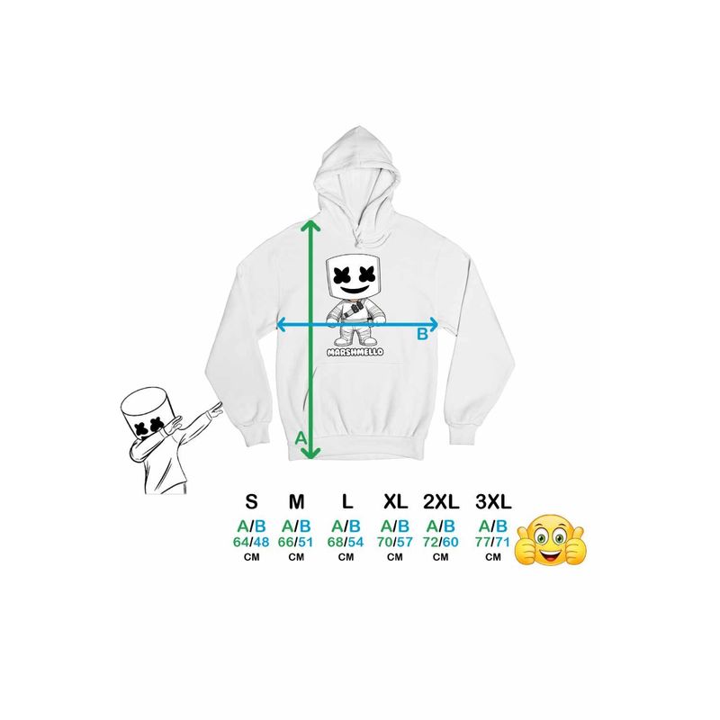 Fashion, accesorii si bijuterii - Femei - Imbracaminte femei - Hanorace femei - Hanorac Femei Marshmello Chibi Cartoon, alb, marime 2XL - Infinity.ro