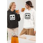 Fashion, accesorii si bijuterii - Femei - Imbracaminte femei - Hanorace femei - Hanorac Femei Marshmello Pixel Art Minecraft, alb, marime 2XL - Infinity.ro