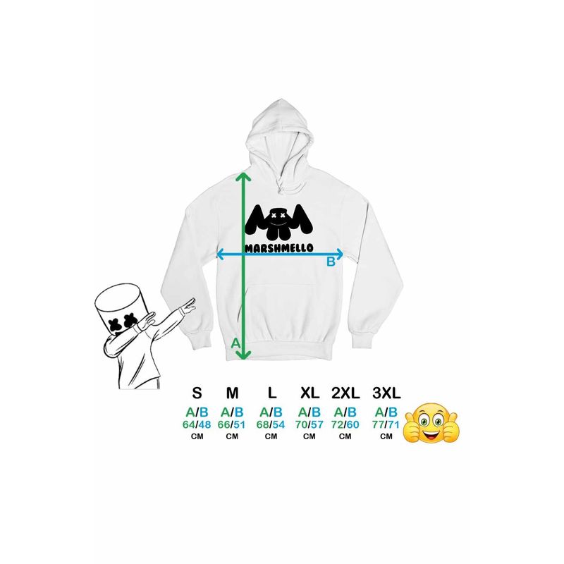 Fashion, accesorii si bijuterii - Femei - Imbracaminte femei - Hanorace femei - Hanorac Femei Marshmello, alb, marime 2XL - Infinity.ro