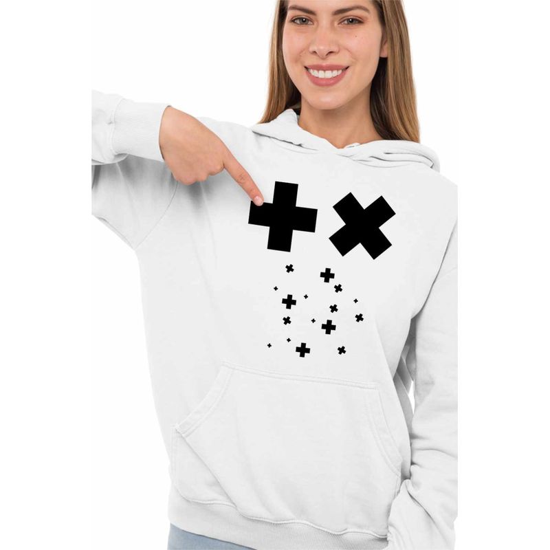 Fashion, accesorii si bijuterii - Femei - Imbracaminte femei - Hanorace femei - Hanorac Femei Martin Garrix Plus Symbol, alb, marime 2XL - Infinity.ro