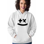 Fashion, accesorii si bijuterii - Femei - Imbracaminte femei - Hanorace femei - Hanorac Femei Martin Garrix Plus Vibe Symbol, alb, marime 2XL - Infinity.ro