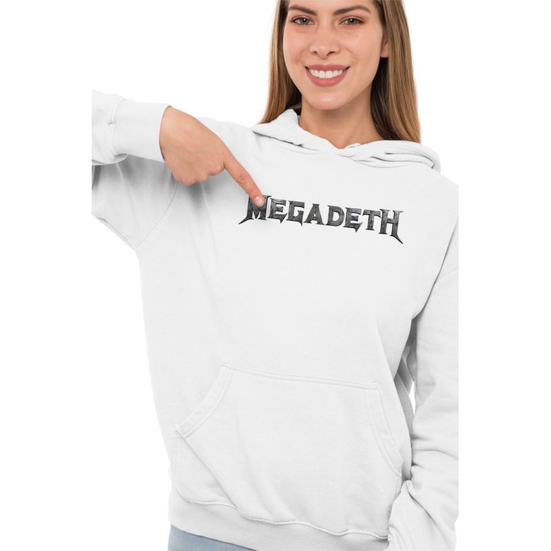 Fashion, accesorii si bijuterii - Femei - Imbracaminte femei - Hanorace femei - Hanorac Femei Megadeth Heave Metal Merch, alb, marime 2XL - Infinity.ro