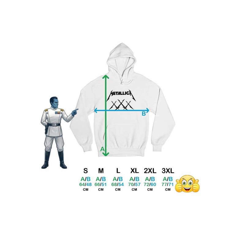 Fashion, accesorii si bijuterii - Femei - Imbracaminte femei - Hanorace femei - Hanorac Femei Metallica Merch Nothing Else Matters, alb, marime 2XL - Infinity.ro