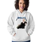 Fashion, accesorii si bijuterii - Femei - Imbracaminte femei - Hanorace femei - Hanorac Femei Metallica Merch James Hetfield, alb, marime 2XL - Infinity.ro