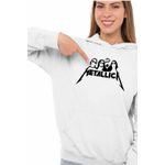 Fashion, accesorii si bijuterii - Femei - Imbracaminte femei - Hanorace femei - Hanorac Femei Metallica Rock Legend Merch, alb, marime 2XL - Infinity.ro