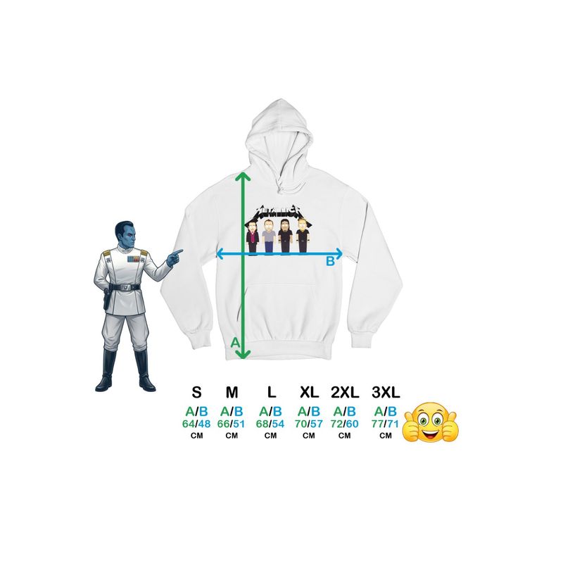 Fashion, accesorii si bijuterii - Femei - Imbracaminte femei - Hanorace femei - Hanorac Femei Metallica South Park Merch, alb, marime 2XL - Infinity.ro
