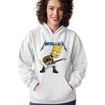 Fashion, accesorii si bijuterii - Femei - Imbracaminte femei - Hanorace femei - Hanorac Femei Metallica The Simpsons Bart Merch, alb, marime 2XL - Infinity.ro