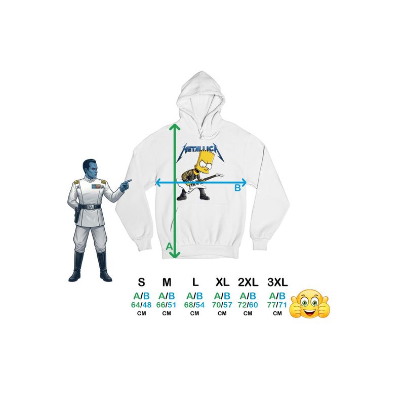 Fashion, accesorii si bijuterii - Femei - Imbracaminte femei - Hanorace femei - Hanorac Femei Metallica The Simpsons Bart Merch, alb, marime 2XL - Infinity.ro
