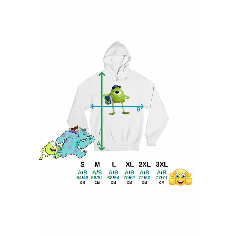 Fashion, accesorii si bijuterii - Femei - Imbracaminte femei - Hanorace femei - Hanorac Femei Mike Monsters University, alb, marime 2XL - Infinity.ro
